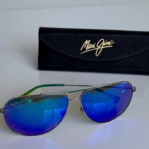 Maui Jim Hau‘oli XL Aviator Sunglasses Bronze Polarized Made in Japan